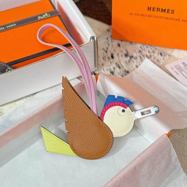 designer,replica,clothing,fake,1:1,lv,luxury,high quality New Hermes Bird charm, Hermes bird bag pendant, bag ornament, keychain (T9UUHM)