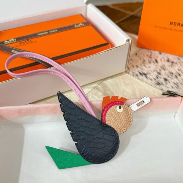 designer,replica,clothing,fake,1:1,lv,luxury,high quality New Hermes Bird charm for Hermes crocodile and bird bag (9M02QH)