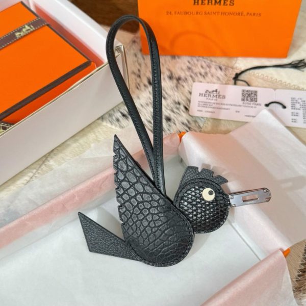 designer,replica,clothing,fake,1:1,lv,luxury,high quality New Hermes Bird charm for Hermes crocodile and bird bag (LOQWD2)