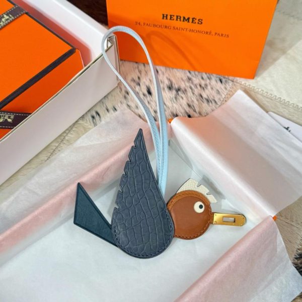 designer,replica,clothing,fake,1:1,lv,luxury,high quality New Hermes Bird charm for Hermes crocodile and bird bag (R7J9XZ)
