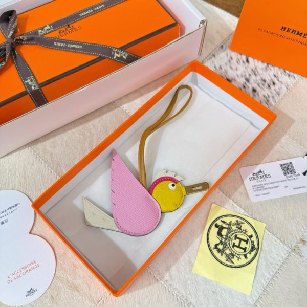 designer,replica,clothing,fake,1:1,lv,luxury,high quality New Hermes Bird charm for Hermes crocodile and bird bag (UDHV91)