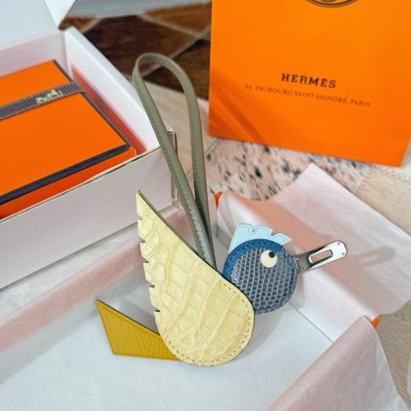 designer,replica,clothing,fake,1:1,lv,luxury,high quality New Hermes Bird charm for Hermes crocodile and bird bag (WE9XTL)