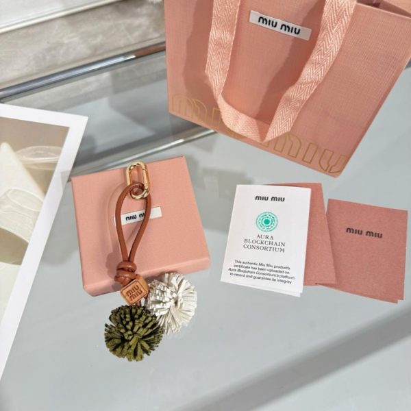 designer,replica,clothing,fake,1:1,lv,luxury,high quality MIUMIU Flower Bag Charm, Large Size (F2STB6)