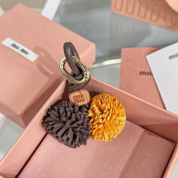 designer,replica,clothing,fake,1:1,lv,luxury,high quality MIUMIU Flower Bag Charm, Medium (8BJ1R3)