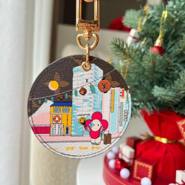 designer,replica,clothing,fake,1:1,lv,luxury,high quality LV Christmas Collection Round Keychain Illustre Xmas Tokyo Bag and Key Set (ZCQNZI)