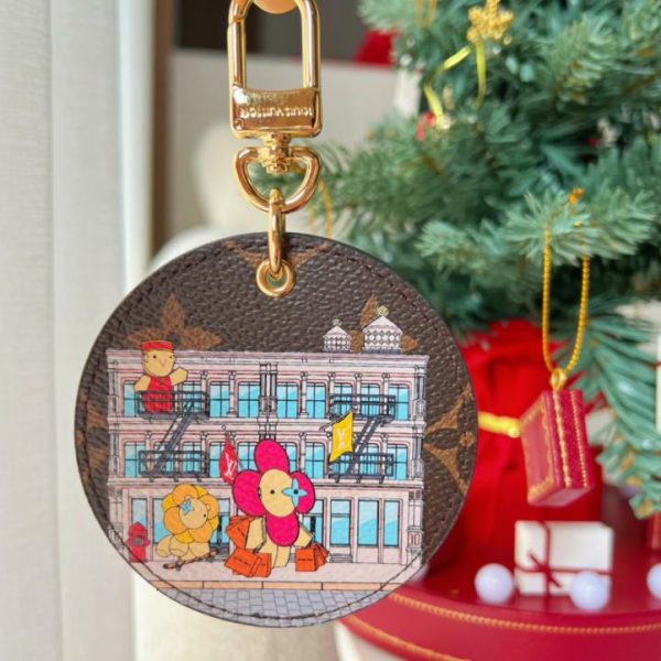 designer,replica,clothing,fake,1:1,lv,luxury,high quality Louis Vuitton Christmas Collection Round Keychain Illustre Xmas New York Bag Accessories and Keychains (CIGQV4)