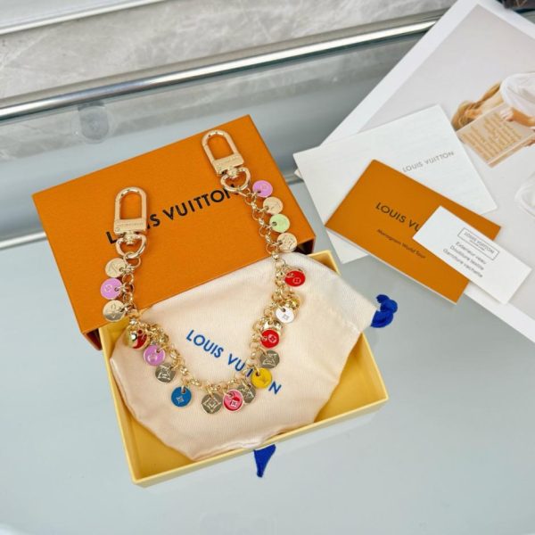 designer,replica,clothing,fake,1:1,lv,luxury,high quality Long 35cm LV keychain, beaded bag charm, bag chain, Spring Street bag ornament and keychain (26H0JY)