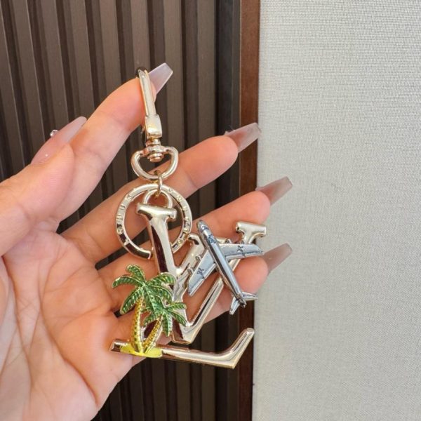 designer,replica,clothing,fake,1:1,lv,luxury,high quality LV keychain, summer coconut tree bag charm, accessory gloss keychain (E5IK58)