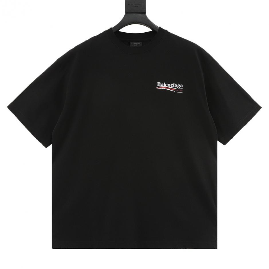 designer,replica,clothing,fake,1:1,lv,luxury,high quality Balenciaga distressed short-sleeved T-shirt with a faded cola print (VMLKC) designer,replica,clothing,fake,1:1,lv,luxury,high quality Balenciaga distressed short-sleeved T-shirt with a faded cola print (VMLKC)