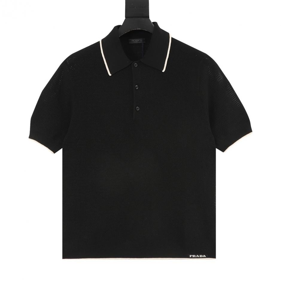 designer,replica,clothing,fake,1:1,lv,luxury,high quality PRADA logo mesh knit short-sleeved polo shirt (IO5F0) designer,replica,clothing,fake,1:1,lv,luxury,high quality PRADA logo mesh knit short-sleeved polo shirt (IO5F0)