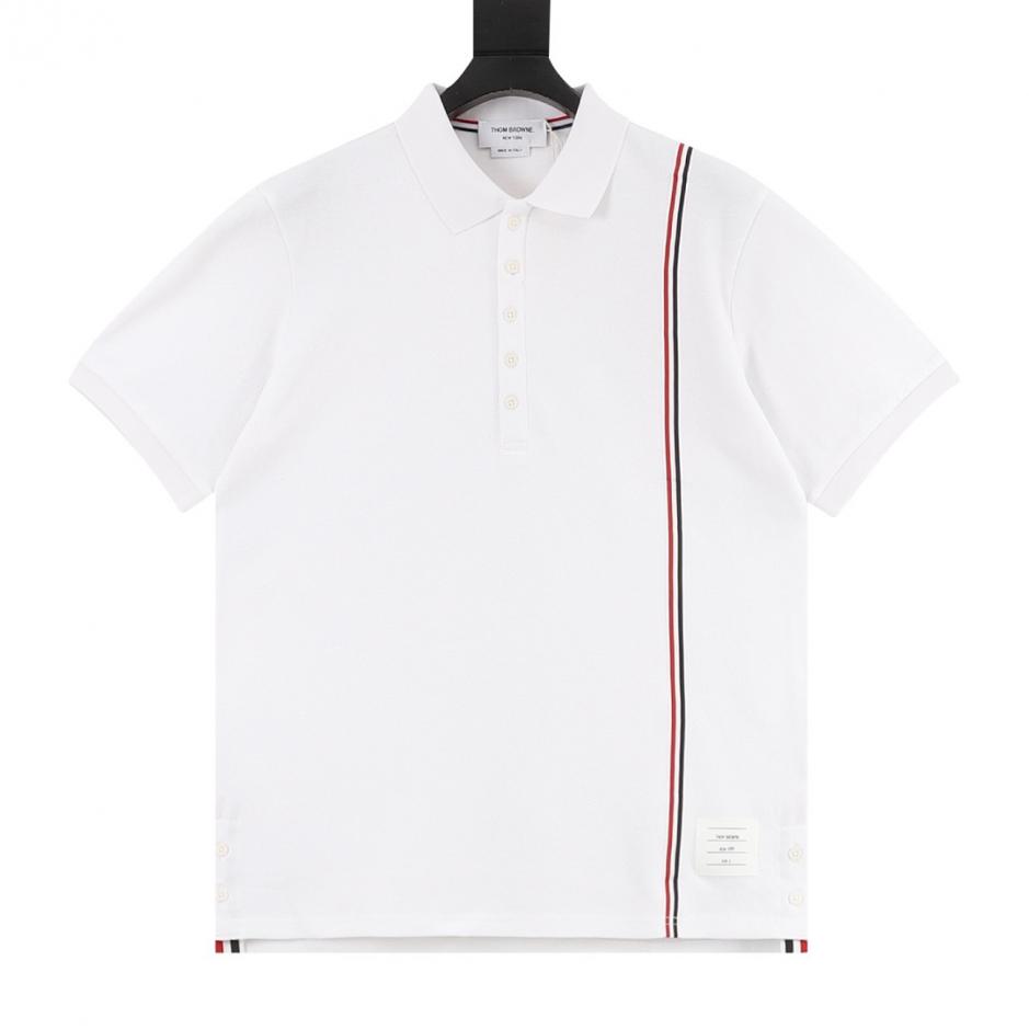 designer,replica,clothing,fake,1:1,lv,luxury,high quality Thom Browne polo shirt with red, white, and blue colored webbing on the front (0KBXN) designer,replica,clothing,fake,1:1,lv,luxury,high quality Thom Browne polo shirt with red, white, and blue colored webbing on the front (0KBXN)