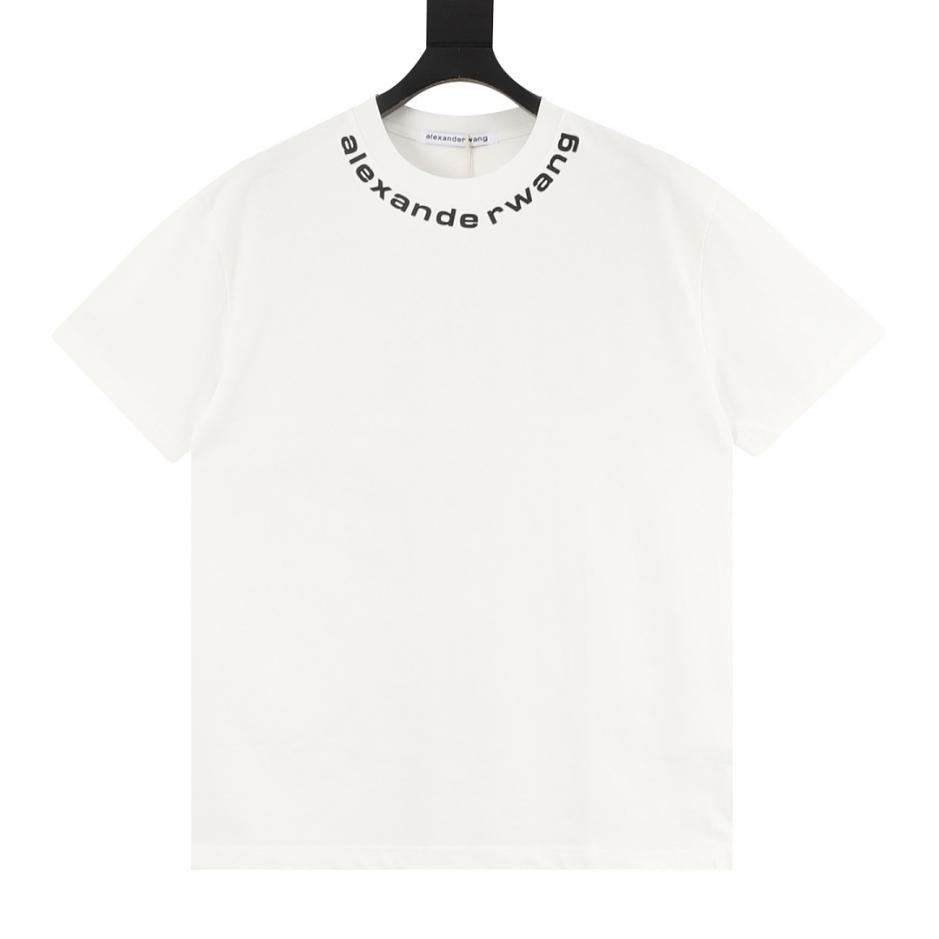 designer,replica,clothing,fake,1:1,lv,luxury,high quality ALEXANDER WANG short-sleeved T-shirt with foamed letter logo at the neckline (K02BB) designer,replica,clothing,fake,1:1,lv,luxury,high quality ALEXANDER WANG short-sleeved T-shirt with foamed letter logo at the neckline (K02BB)