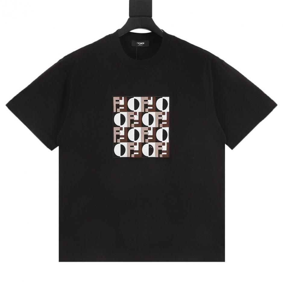 designer,replica,clothing,fake,1:1,lv,luxury,high quality Fendi Heavy-Duty Double F Square Embroidered Short-Sleeve T-Shirt (N8MZQ) designer,replica,clothing,fake,1:1,lv,luxury,high quality Fendi Heavy-Duty Double F Square Embroidered Short-Sleeve T-Shirt (N8MZQ)