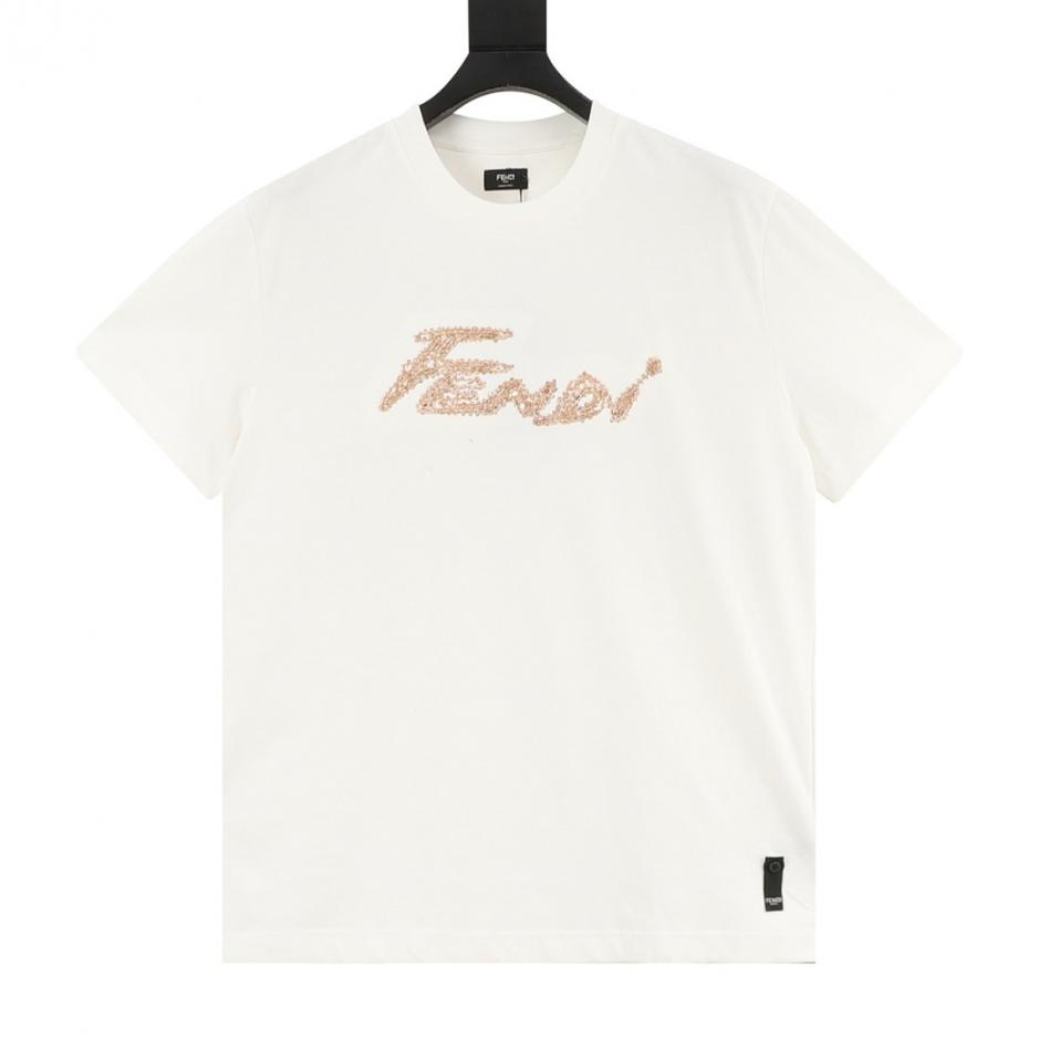 designer,replica,clothing,fake,1:1,lv,luxury,high quality Fendi Heavy-Duty Rose Gold Rhinestone Signature Short-Sleeve T-Shirt (3TJOA) designer,replica,clothing,fake,1:1,lv,luxury,high quality Fendi Heavy-Duty Rose Gold Rhinestone Signature Short-Sleeve T-Shirt (3TJOA)