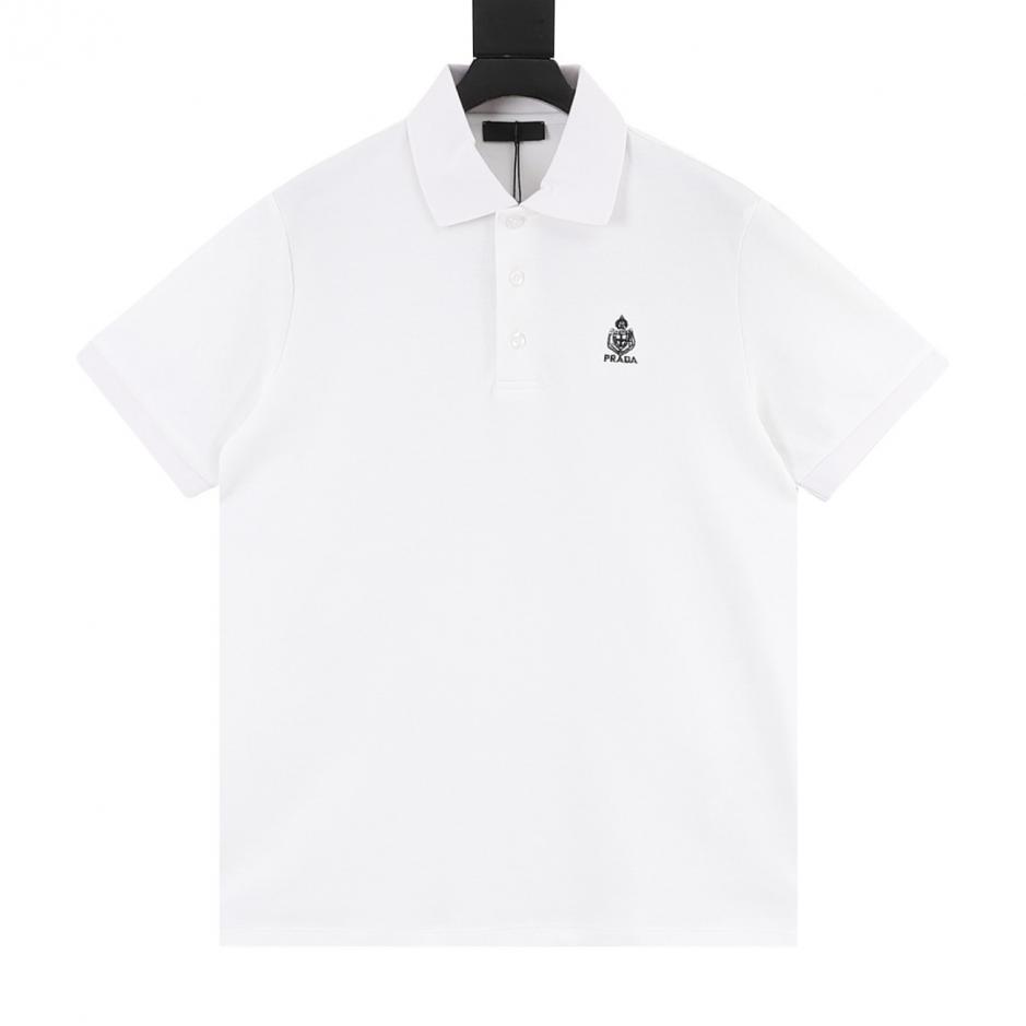 designer,replica,clothing,fake,1:1,lv,luxury,high quality Prada shield-shaped logo short-sleeved polo shirt (DJXQ2) designer,replica,clothing,fake,1:1,lv,luxury,high quality Prada shield-shaped logo short-sleeved polo shirt (DJXQ2)