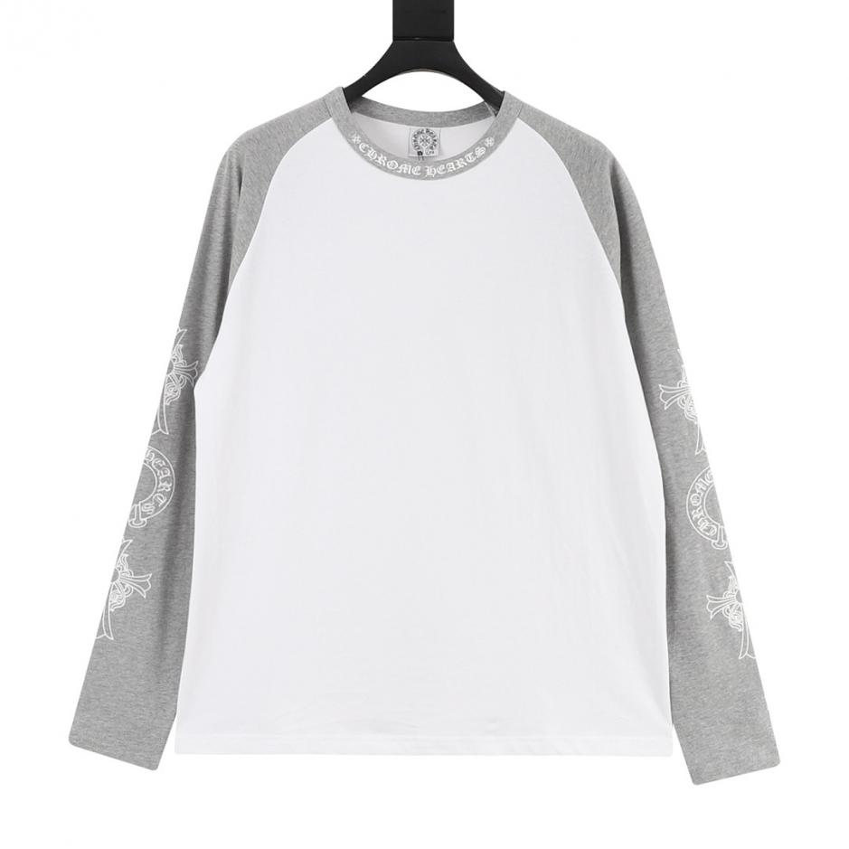 designer,replica,clothing,fake,1:1,lv,luxury,high quality Chrome Hearts Black + Gray Long-Sleeve with Sanskrit Collar and Color Block Design (K4MBU) designer,replica,clothing,fake,1:1,lv,luxury,high quality Chrome Hearts Black + Gray Long-Sleeve with Sanskrit Collar and Color Block Design (K4MBU)