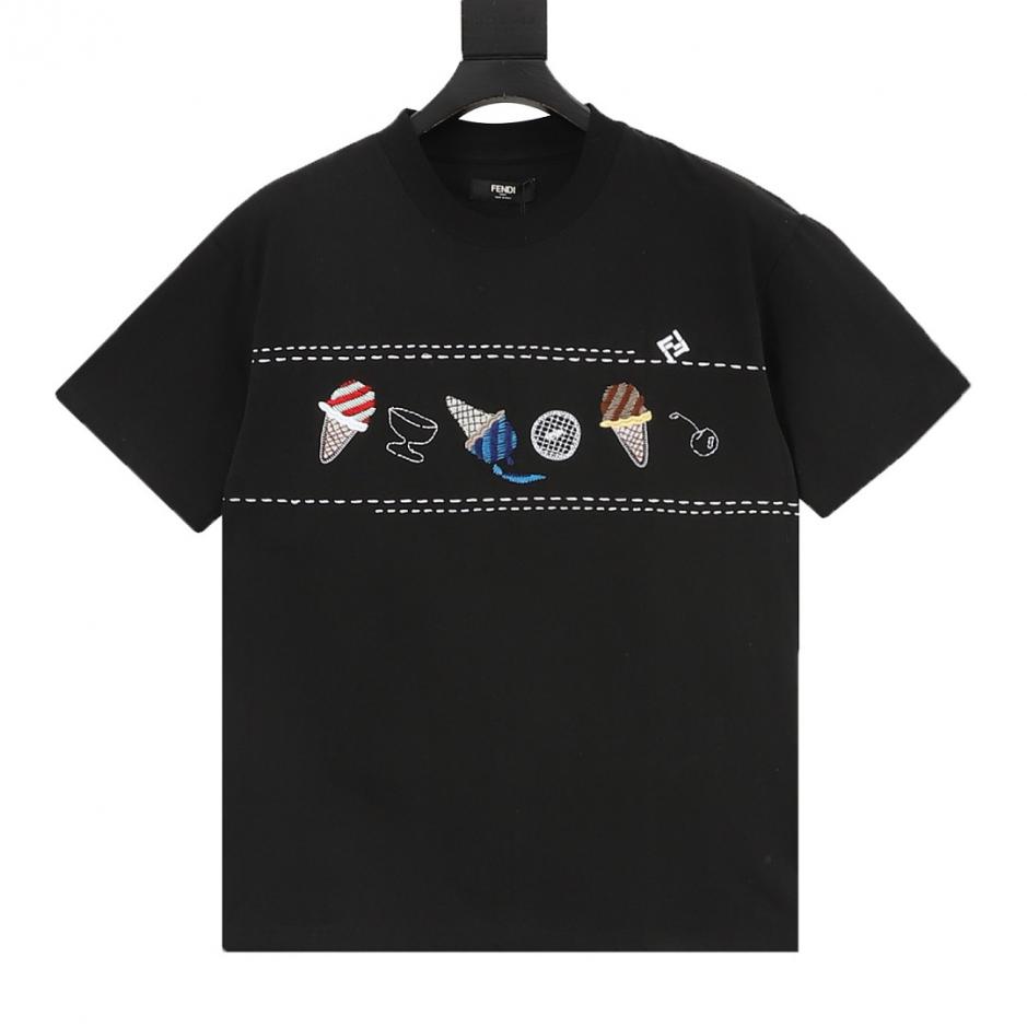 designer,replica,clothing,fake,1:1,lv,luxury,high quality Fendi Ice Cream Embroidered Short-Sleeve T-Shirt (1U12X) designer,replica,clothing,fake,1:1,lv,luxury,high quality Fendi Ice Cream Embroidered Short-Sleeve T-Shirt (1U12X)