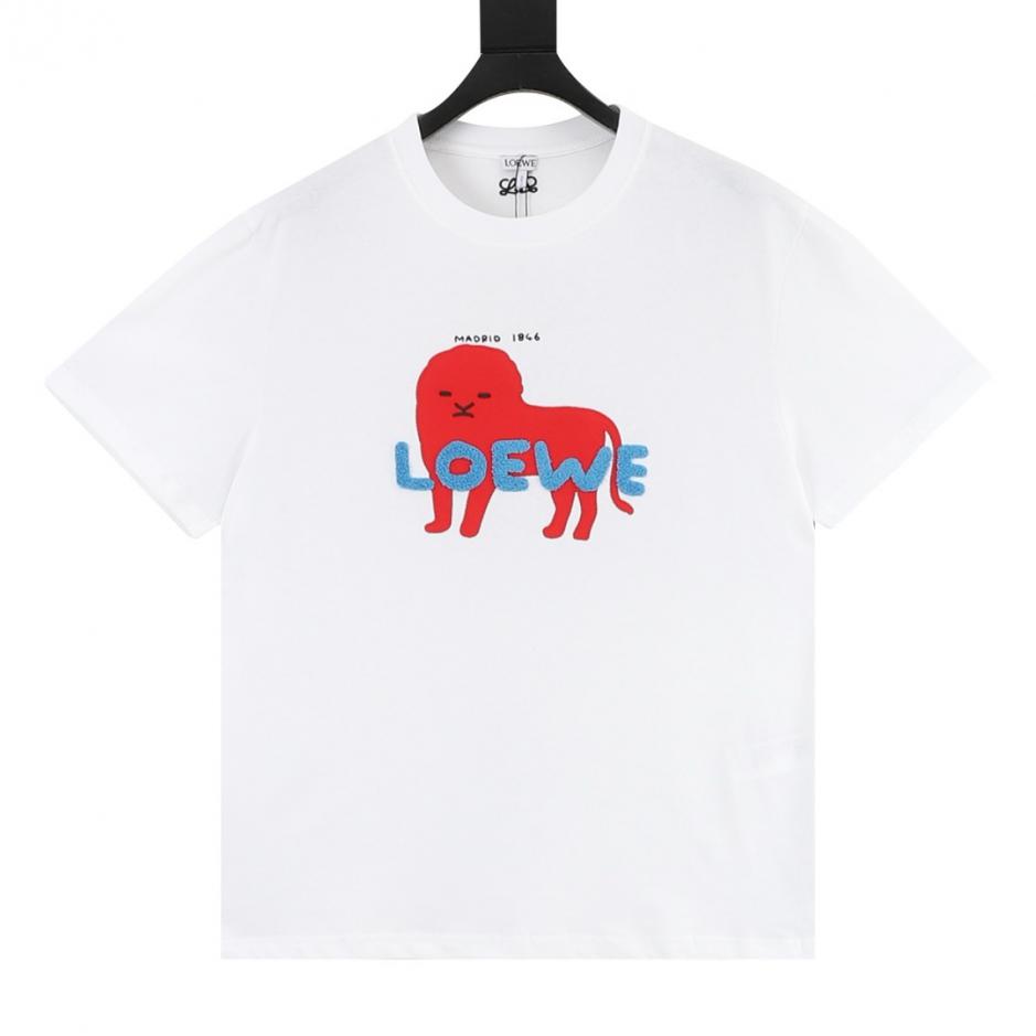designer,replica,clothing,fake,1:1,lv,luxury,high quality Loewe 180th Anniversary Limited Edition Crew Neck Short-Sleeve T-Shirt with Lion Applique Embroidery (NOM8X) designer,replica,clothing,fake,1:1,lv,luxury,high quality Loewe 180th Anniversary Limited Edition Crew Neck Short-Sleeve T-Shirt with Lion Applique Embroidery (NOM8X)