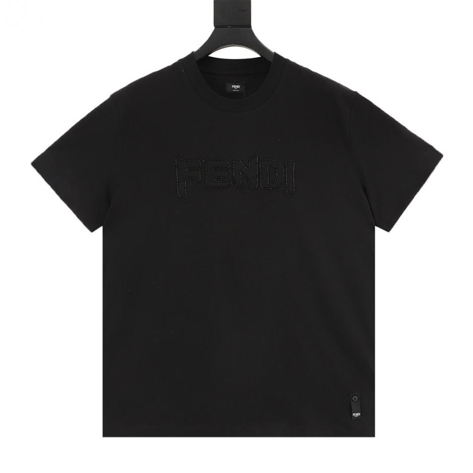 designer,replica,clothing,fake,1:1,lv,luxury,high quality Fendi Short-Sleeve T-Shirt with Subtle Beaded Embroidery (ZLWR3) designer,replica,clothing,fake,1:1,lv,luxury,high quality Fendi Short-Sleeve T-Shirt with Subtle Beaded Embroidery (ZLWR3)
