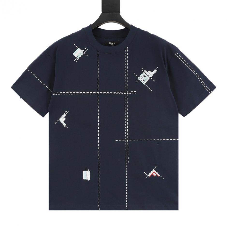 designer,replica,clothing,fake,1:1,lv,luxury,high quality Fendi FF letter dotted embroidered short-sleeved T-shirt (KKZFS) designer,replica,clothing,fake,1:1,lv,luxury,high quality Fendi FF letter dotted embroidered short-sleeved T-shirt (KKZFS)