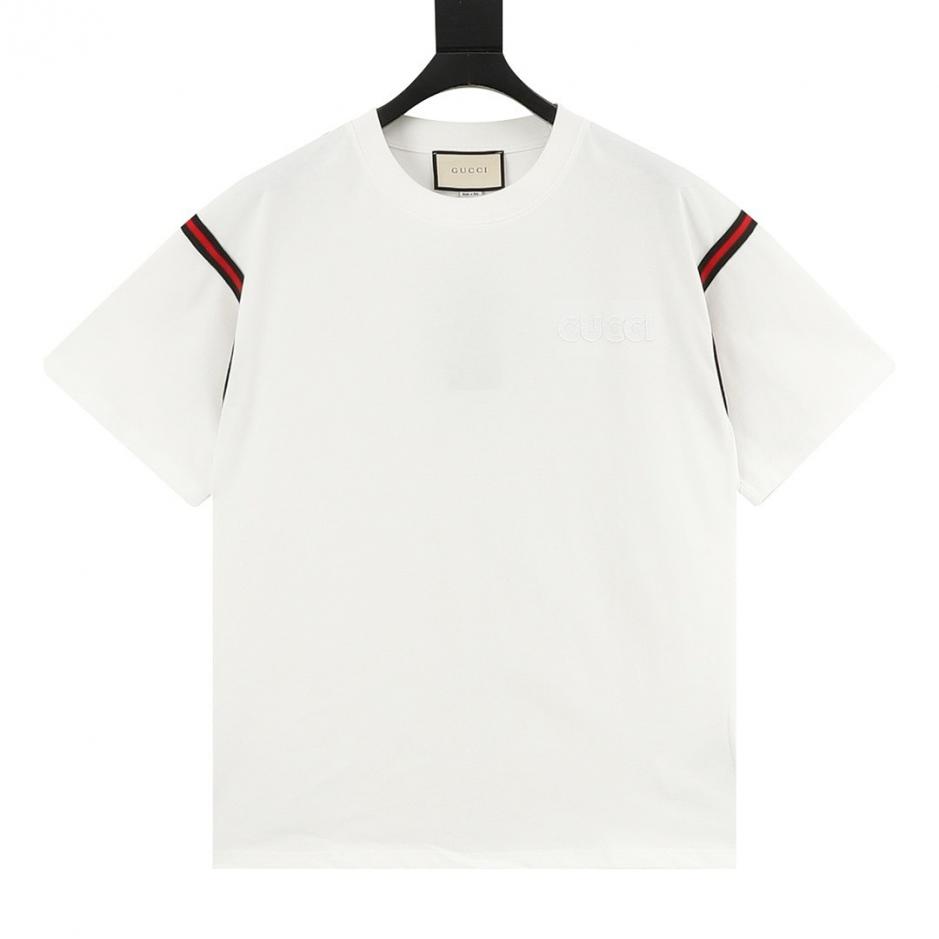designer,replica,clothing,fake,1:1,lv,luxury,high quality Gucci short-sleeved T-shirt with red and green woven ribbon embroidered logo on the shoulders and sleeves (2H6TX) designer,replica,clothing,fake,1:1,lv,luxury,high quality Gucci short-sleeved T-shirt with red and green woven ribbon embroidered logo on the shoulders and sleeves (2H6TX)