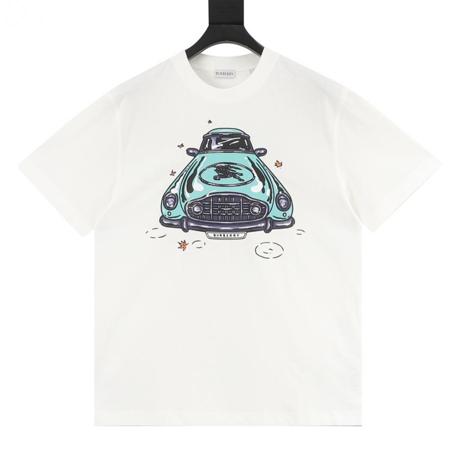designer,replica,clothing,fake,1:1,lv,luxury,high quality Burberry vintage car and horse print short-sleeved T-shirt (OHBQ8) designer,replica,clothing,fake,1:1,lv,luxury,high quality Burberry vintage car and horse print short-sleeved T-shirt (OHBQ8)