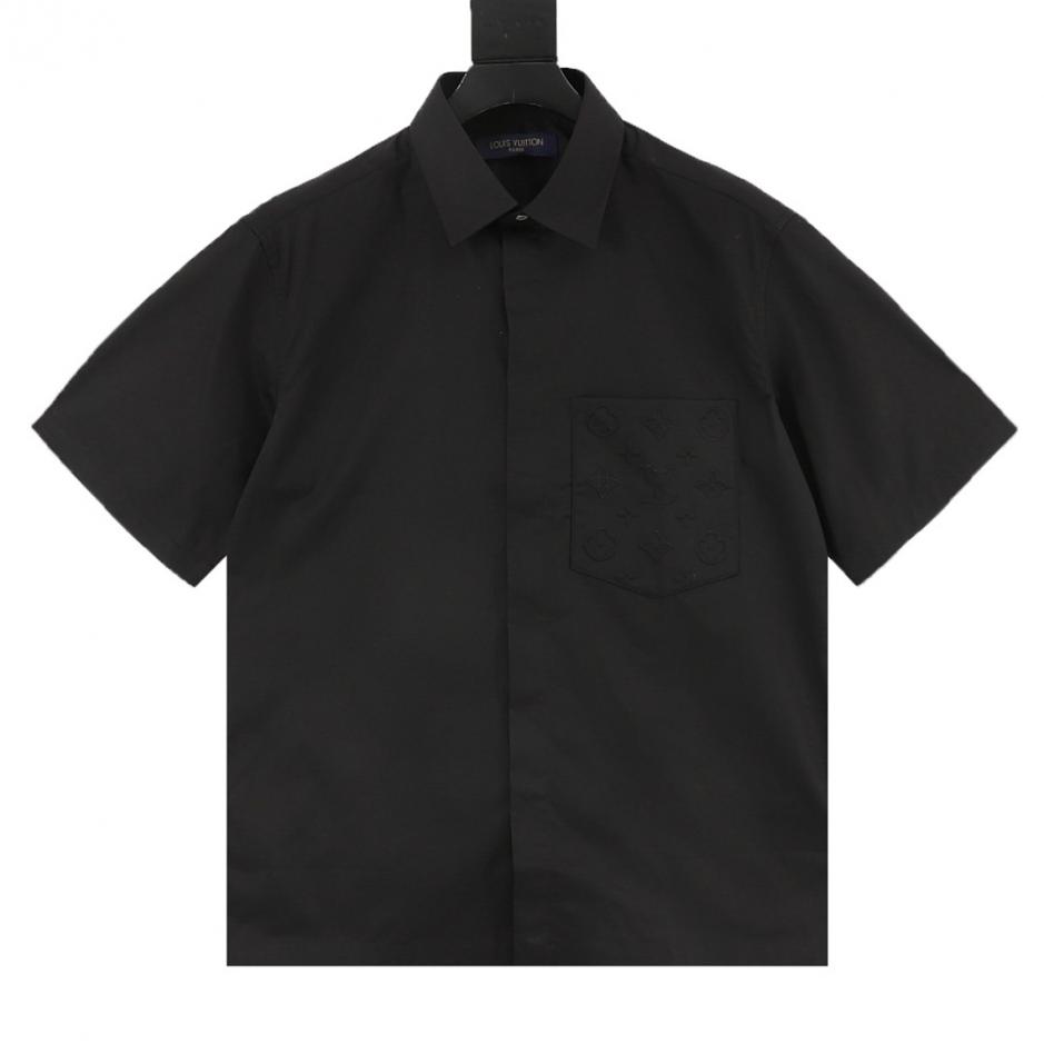 designer,replica,clothing,fake,1:1,lv,luxury,high quality Louis Vuitton monogram embossed short-sleeved shirt with pockets (BIV0I) designer,replica,clothing,fake,1:1,lv,luxury,high quality Louis Vuitton monogram embossed short-sleeved shirt with pockets (BIV0I)